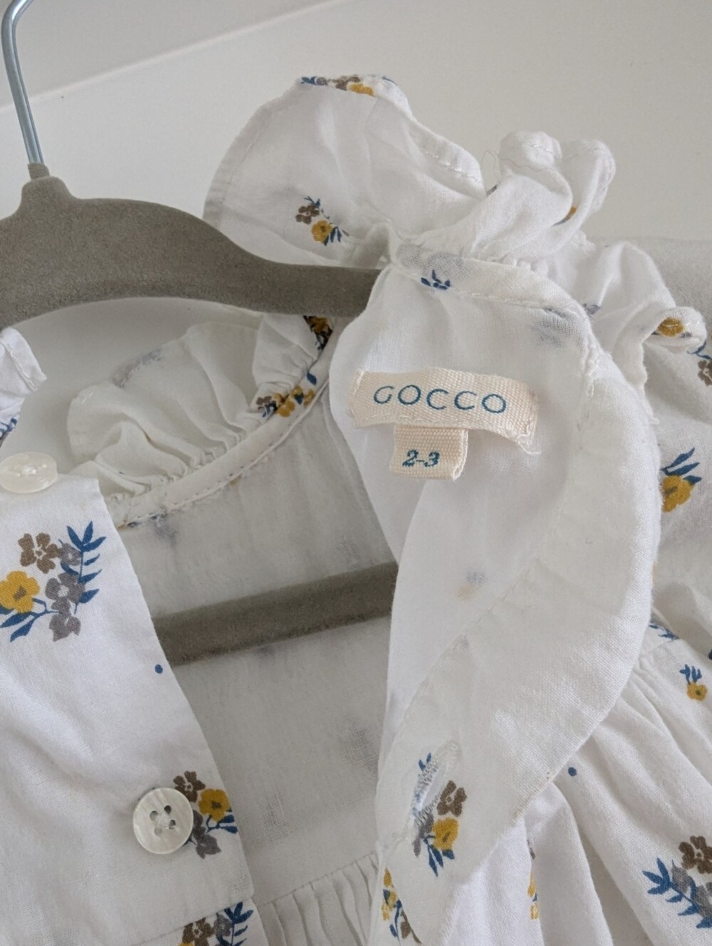 Gocco Boutique White Floral Button-Up Dress